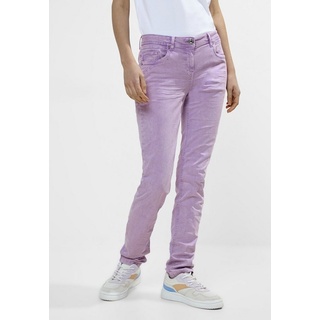 Cecil 5-Pocket-Jeans Scarlett mit schmalem Bein lila