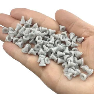 Voolan 50 Stück Duschkopfdüsen-Ersatz, Weiche Selbstreinigende Silikondüse für Edelstahlduschen mit 0.16 Zoll Durchmesser, Silikondüse für Duschloch (50er-Pack)