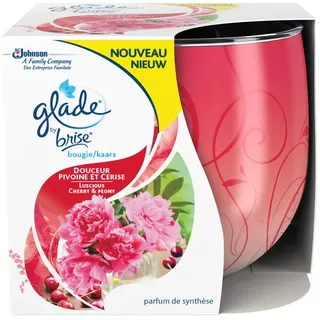 Glade by Brise Duftkerze Douceur Pfingstrose/Kirschrot 120 g – 3 Stück