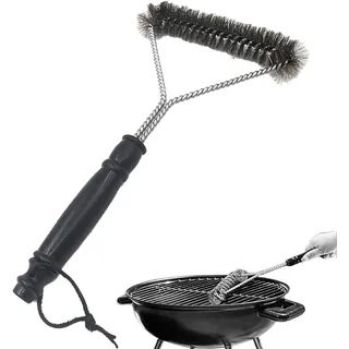 OIXEYA Grillbürste Messing, Messingbürste Grill, Grillbürste für Gussrost, Reinigungsbürste für Grillrost Gasgrill Holzkohlegrill Gusseisengrill