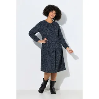 Angel of Style Jerseykleid Midikleid A-Linie Musselin Leomuster schwarz 48