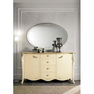 JVmoebel Kombikommode Beiges Massivholz Sideboard im modernen Art-déco-Stil, Made in Europa beige