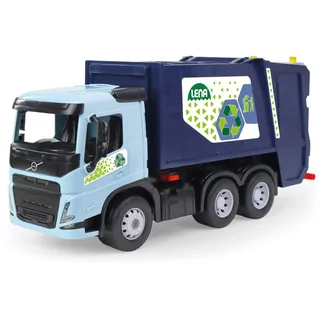 Lena® WORXX Müllwagen Volvo FMX – 52 cm Spielzeug-LKW mit Hebemechanismus & Mülltonne, 3-Achser mit Stahlachsen, TÜV Zertifiziert, ab 3 Jahren, Indoor & Outdoor, Made in Europe