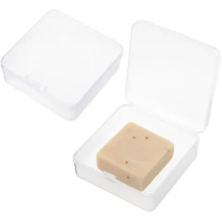 Mabor 2 Stück Kunststoff Seifendose Reise Wasserdicht Seifenbox Durchsichtig Seifenschale mit Deckel Seifenablage Tragbarer Seifenhalter für Badezimmer Dusche Wandern