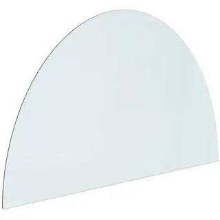 vidaXL Bodenplatte Feuerstelle Glas 1000 x 600 mm Transparent/Weiß
