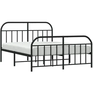 vidaXL Metallbett 180 x 200 cm Schwarz