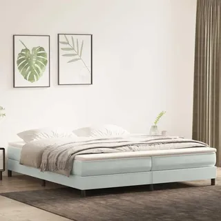 vidaXL Boxspringbett 200 x 220 cm Hellgrau