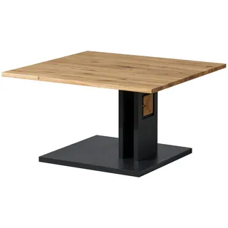 MASSIVMOEBEL24.DE Couchtisch Wildeiche Beige 80 x 80 x 43 cm