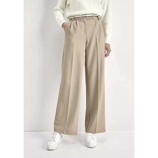Anzughose HECHTER PARIS Gr. 44, N-Gr, beige (sand) Damen Hosen High-Waist-Hosen Bestseller