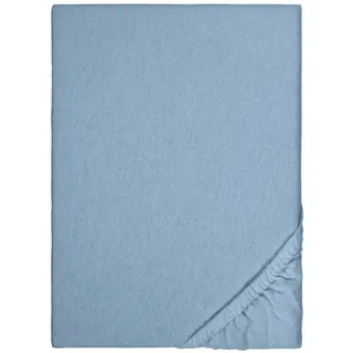 Spannbettlaken Winterflausch blau 90 x 190 - 100 x 200 cm