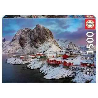 Educa 17976, Lofoten-Inseln, 1500 Teile Puzzle für Erwachsene und Kinder ab 12 Jahren, Norwegen, Landschaft, Naturpuzzle