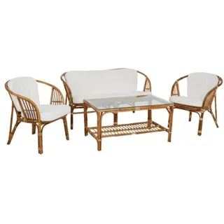 Brafab Astrakan Gartenmöbel Set, 4-teilgig aus Naturrattan