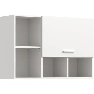 WELLTIME FALAS TOPSELLER Hängeschrank 95 x 64 x 34 cm Weiß Metall/Spanplatte/Massivholz