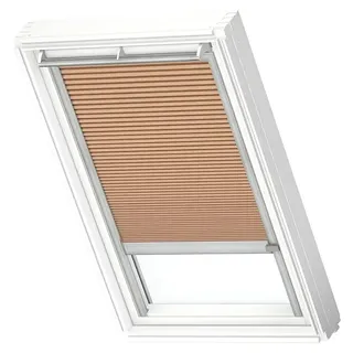 Velux Dachfensterplissee FSC MK04 1049K  (Farbe: Apricot - 1049K, Farbe Schiene: Aluminium, Solarbetrieben)