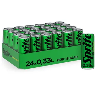 Sprite Zero Sugar, Limonade ohne Zucker, Einweg Dosen, 24 x 330 ml | Maximale Erfrischung mit Limetten- Zitronengeschmack - spritzige Limonade mit einzigartig fruchtigem Geschmack ohne Zucker