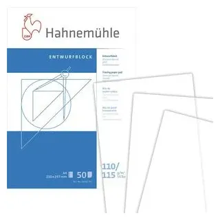 Hahnemühle Transparentpapier Entwurfblock 115 g/qm, 1 Block