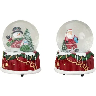 Geschenkestadl Schneekugel 15 cm mehrfarbig