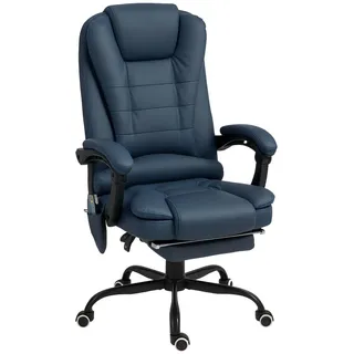 Vinsetto Chefsessel Kunstleder Blau