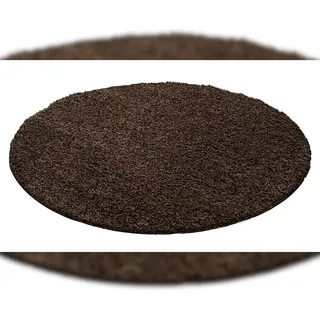 KADIMA DESIGN RHEIN Hochflorteppich 160 x 160 cm Braun