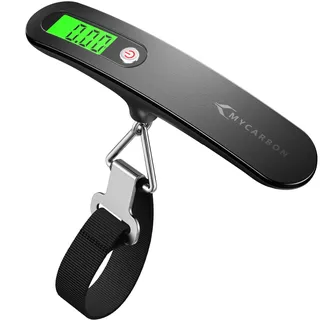 GENTOR MYCARBON Digitale Kofferwaage Gepäckwaage Analog für Reisekoffer Küche Angeln 50KG / 110 lb Hängewaage Digitalwaage Fischwaage
