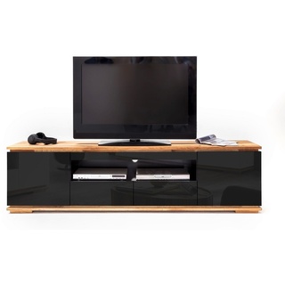 MCA furniture Lowboard »TV-Lowboard Chiaro, schwarz Hochglanz / Asteiche« schwarz