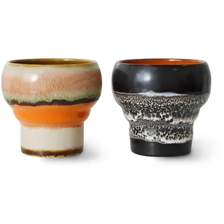 HKliving - 70's Lungobecher, 200 ml, basalt (2er-Set)