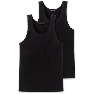 SCHIESSER Unterhemd 2er-Pack Authentic in Schwarz | Gr.: 7