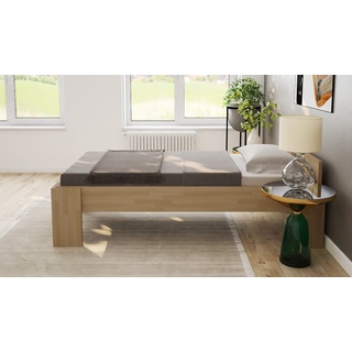 bv-vertrieb Bett, Komfortbett 100x200 erhöhtes Einzelbett Buche für schwere Personen - (2991) beige 108 cm x 208 cm x 49 cm