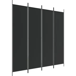 vidaXL Paravent Schwarz 200x200 cm