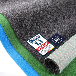 Primaflor Rasenteppich Park Anthrazit 200 x 300 cm | 8 mm | UV-stabilisiert | wasserdurchlässig | Noppenrücken | schnelltrocknend | Rasenteppich nach Maß | Outdoor Bodenbelag für Eingang und Flur