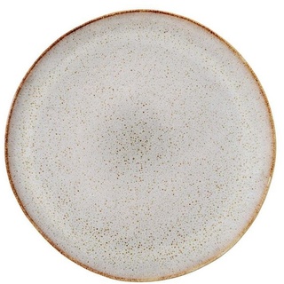Bloomingville Teller Sandrine Plate, Grey, Stoneware, 22cm Keramik Teller, Speiseteller, Essteller, Dessertteller, dänisches Design, grau grau