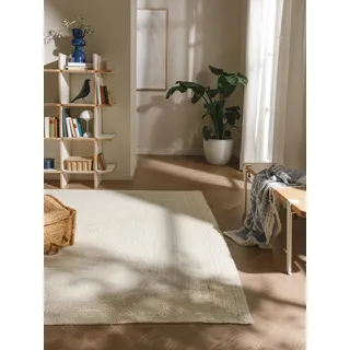 benuta Pure Jute Teppich Jutta - Ivory 200x300 cm - Handgewebter Wohnzimmerteppich - Natürliches Boho Design - Für Fußbodenheizung geeignet