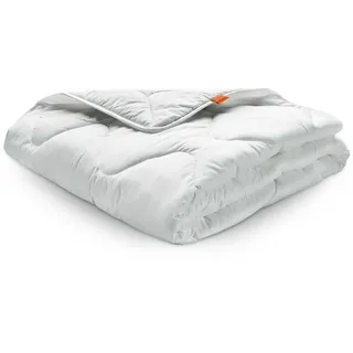 Bettdecke 155 x 200 cm, Ganzjahresdecke, 100% Mikrofaser, Allergiker geeignet, sleepling Basic 100 - Weiß