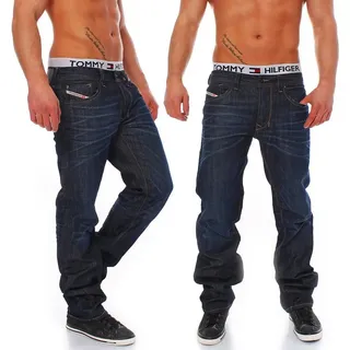 Diesel Gerade Jeans Diesel Herren Jeans Larkee Regular Straight 5-Pocket-Style blau 28