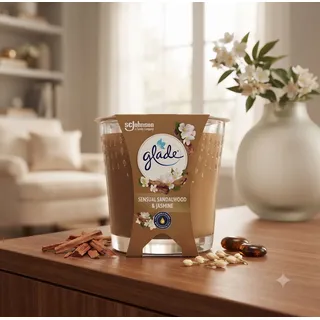 Glade Sensual Sandalwood & Jasmine Duftkerze 112 g gold