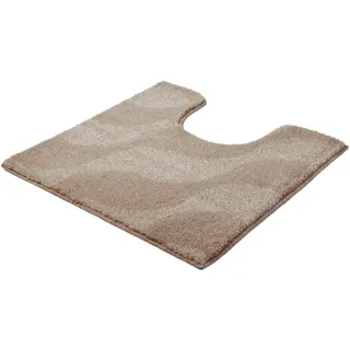 KLEINE WOLKE WC-Vorleger ONDA Beige 55 x 55 cm mit Ausschnitt