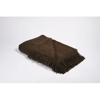 Wolldecke Das Plaid – Merino-Decke 140 cm x 190 cm (850 g), Kaipara - Merino Sportswear, aus reiner Merinowolle Made in Germany braun