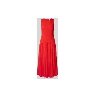 Midikleid mit Rundhalsausschnitt Modell 'GILDA', Rot, S