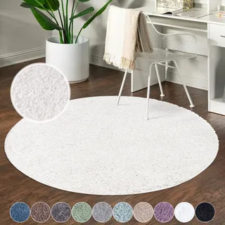Carpet City City Shaggy Hochflorteppich 80 x 80 cm Beige