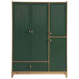 Xlmoebel Kleiderschrank Exklusiver grüner Kinderschrank aus Holz für das Kinderzimmer (1-St., Kleiderschrank) Hergestellt in Europa grün