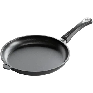 AMT Gastroguss Bratpfanne 28 cm Ø Schwenkpfanne 4 cm hoch, fester Stiel, nicht induktionsgeeignet, Lotan® Antihaft-Veredelung, Gusspfanne (Aluguss), AMZN-428