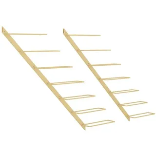 vidaXL Weinregal 7 Flaschen 2 Stk. Gold