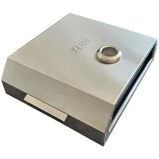 Teico Pizzaofen-Grillaufsatz Edelstahl Pizzabox für Gas- oder Holzkohlegrill, Edelstahl, (inkl. Pizzastein und Pizzaschieber)