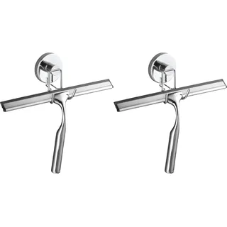 Wenko Duschabzieher Vacuum-Loc 2er Set Silber
