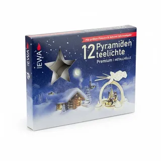 Pyramidenteelichter EWA Premium Teelichter Erzgebirge Wärmeabgabe Weihnachten