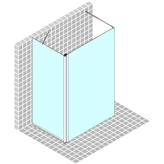 Breuer Entra Walk-In Seitenwand mit festem Element über Eck freistehend 90 / 120 cm, mit CER+ Beschichtung, Duschkabinen, 2024.001.001CER.023,