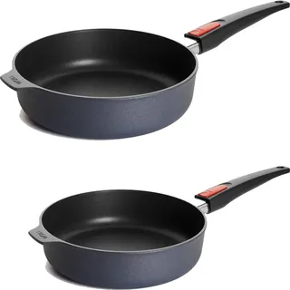 Woll "Diamond Lite" Pfannenset 2-tlg. Schmorpfannen Ø 28 cm & 24 cm, mit abnehmbarem Stielgriff - NICHT Induktionsgeeignet