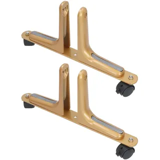 Raumteilerfüße, 2er-Set, Raumteiler-Bildschirmhalter, Breite, Beweglich, Mobilisiert, Aluminiumlegierung, Bildschirmtrennwandfüße, Halter mit Rollen, Halterung, Winkel (Gold)