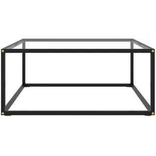 vidaXL Couchtisch Schwarz mit Hartglas 80x80x35 cm