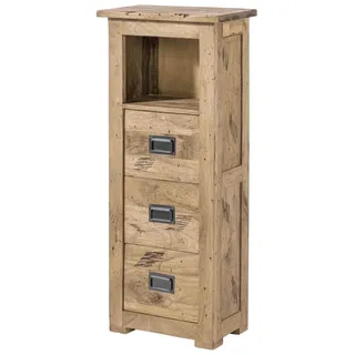 Sideboard klein 3 Schubladen Kommode schmal Mango massiv 50x120 bereits montiert